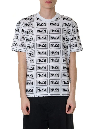 Shop Mcq By Alexander Mcqueen Metal Repeat Logo White Cotton T-shirt