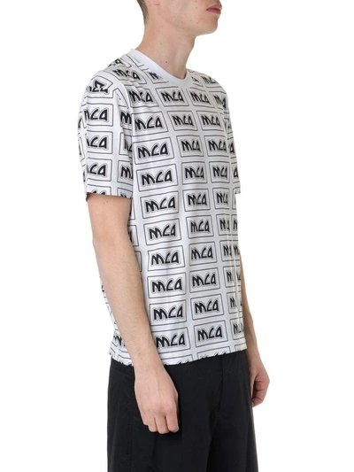 Shop Mcq By Alexander Mcqueen Metal Repeat Logo White Cotton T-shirt