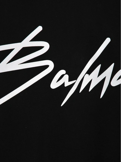 Shop Balmain Tank Top Over New Logo In Black + White Print