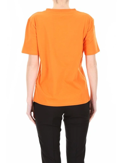 Shop Kenzo Logo T-shirt In Deep Orange (orange)