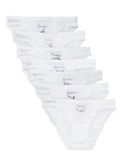 Stella Mccartney Seven-piece Weekday Embroidered Underwear Box Set In White