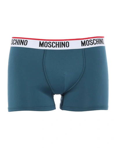 Shop Moschino Boxer In Slate Blue