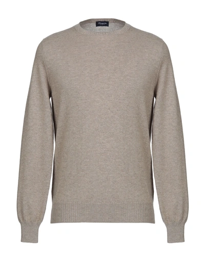 Shop Drumohr Man Sweater Beige Size 46 Cashmere