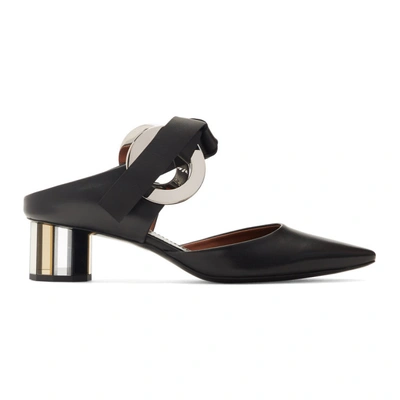 Shop Proenza Schouler Black Grommet Mules In 999 Black