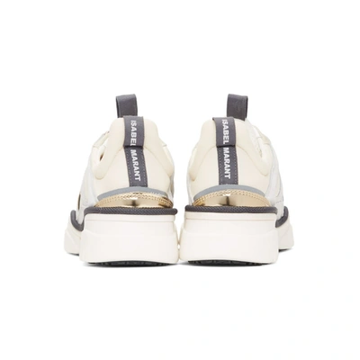 Shop Isabel Marant Grey And Off-white Kindsay Sneakers In 20ck Chalk