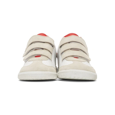 Shop Isabel Marant Red And White Beth Sneakers