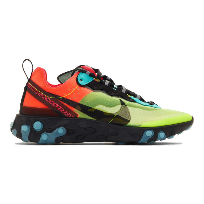 green & blue react element 87 sneakers