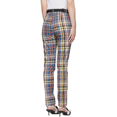 Shop Marques' Almeida Marques Almeida Multicolor Check Tailored Trousers In Multi Check