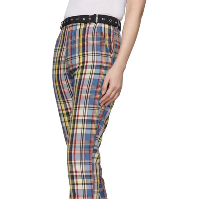 Shop Marques' Almeida Marques Almeida Multicolor Check Tailored Trousers In Multi Check