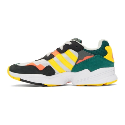 Shop Adidas Originals Grey And Yellow Yung 96 Sneakers In Gry/gold/r