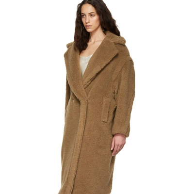 Shop Max Mara Tan Teddy Coat In Camel