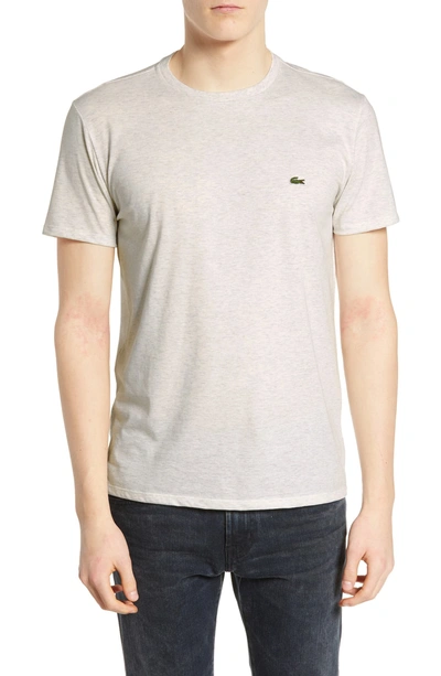 Shop Lacoste Pima Cotton T-shirt In Alpes Grey Chine