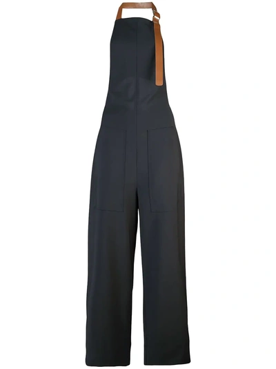 Shop Tibi Loose Fit Overalls In Blue