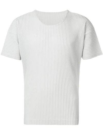 Shop Issey Miyake Homme Plissé  Pleated T-shirt - Grey
