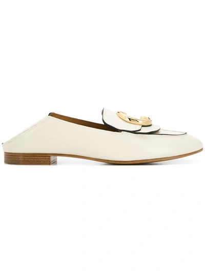 Shop Chloé C Loafers - White
