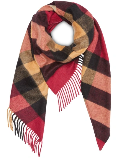 Shop Burberry The  Bandana In Check Cashmere In Pink