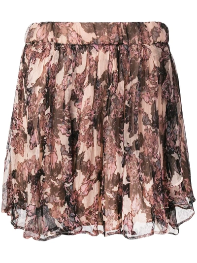 Shop Iro Floral Mini Skirt - Neutrals