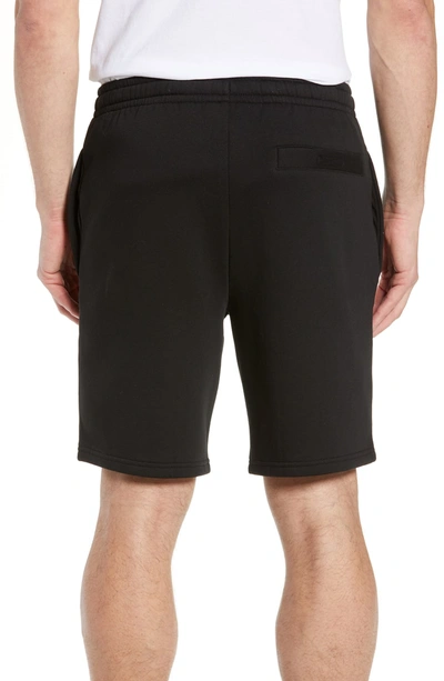 Shop Lacoste Sport Fleece Shorts In Black