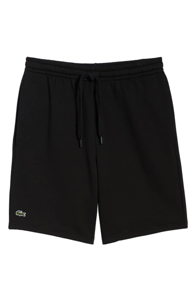 Shop Lacoste Sport Fleece Shorts In Black