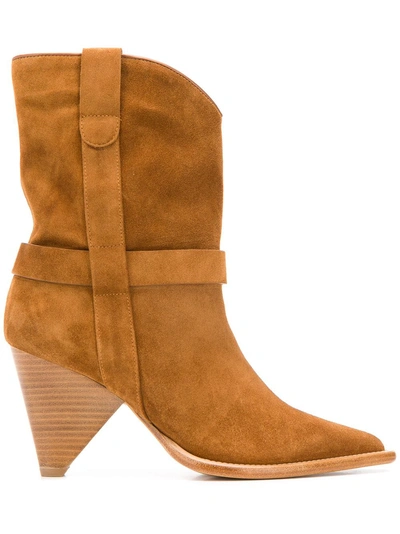 Shop Aldo Castagna Cone Heel Boots - Brown