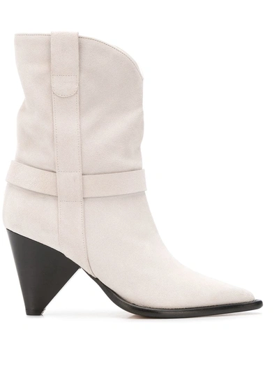 Shop Aldo Castagna Pointed Ankle Boots - White