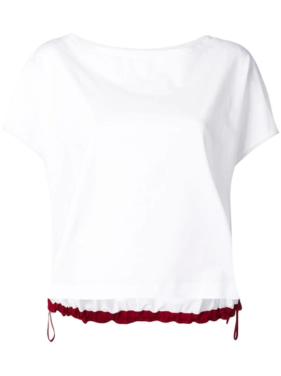 Shop Marni Square Neck T-shirt - White