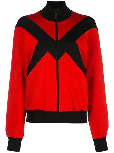 GIVENCHY COLOUR BLOCK JACKET - 红色