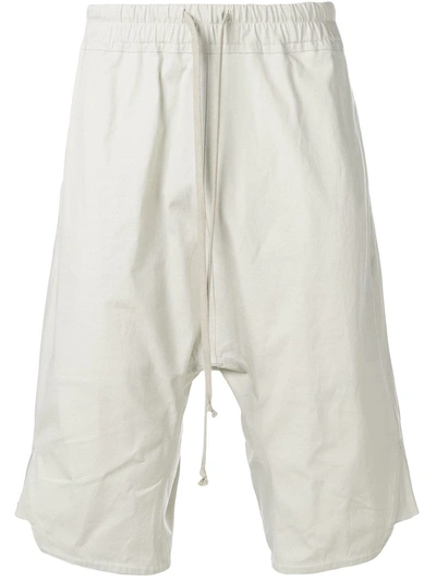 Shop Rick Owens Dropped-crotch Shorts - Grey