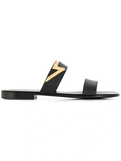 Shop Giuseppe Zanotti Design Zak Flash Sandals - Black