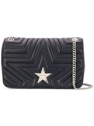 Shop Stella Mccartney Stella Star Flap-over Shoulder Bag - Blue