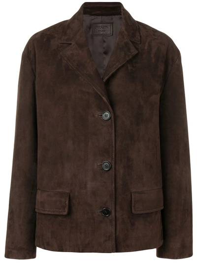 Shop Prada Short Jacket - Brown