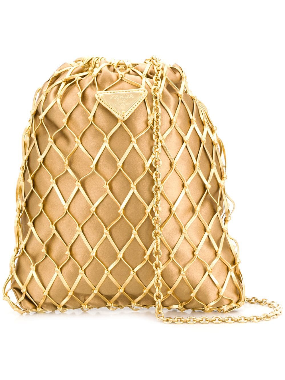 prada bag gold