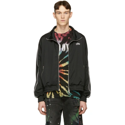 Shop Amiri Black Stripe Track Jacket In Blk Black