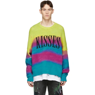 Shop Amiri Multicolor Rainbow Kisses Sweater In Rnb Rainbow