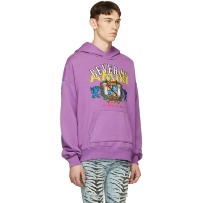 Shop Amiri Purple Beverly Hills Hoodie In Pur Purple