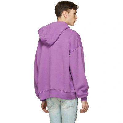 Shop Amiri Purple Beverly Hills Hoodie In Pur Purple