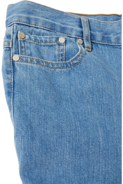Shop Joseph Den High-rise Slim-leg Jeans In Indigo