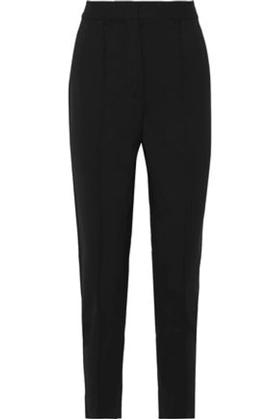 Shop Proenza Schouler Woman Cropped Wool-blend Twill Slim-leg Pants Black