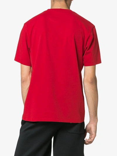 Shop Kenzo Tiger Embroidered Logo T-shirt In Red