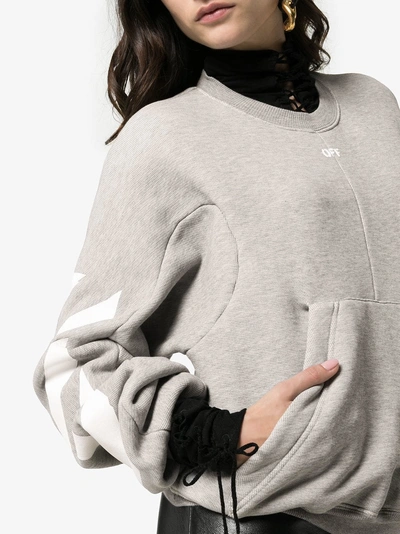 Shop Off-white Kangaroo Pocket Boxy Fit Jumper In 0701 Grey