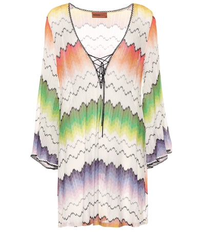 Shop Missoni Crochet Kaftan In Multicoloured