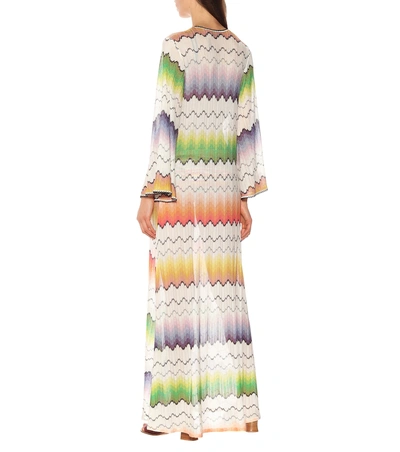 Shop Missoni Striped Knit Maxi Dress In Multicoloured