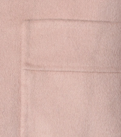 Shop Nanushka Dessa Wool And Silk Coat In Pink