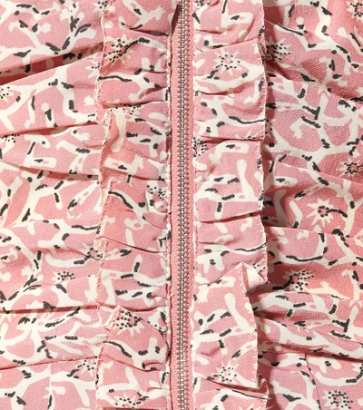 Shop Isabel Marant Arodie Stretch Silk Dress In Pink
