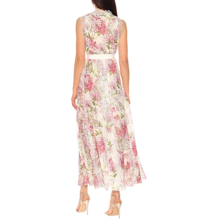 Shop Giambattista Valli Floral Silk Dress In Multicoloured