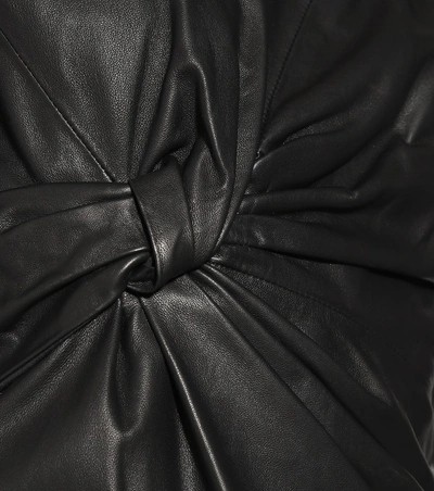 Shop Isabel Marant Cobe Leather Minidress In Black