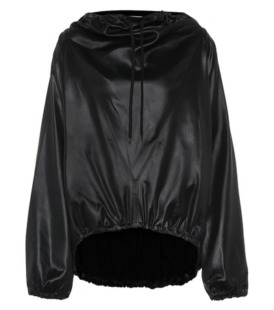 Shop Givenchy Draped Hoodie In Black