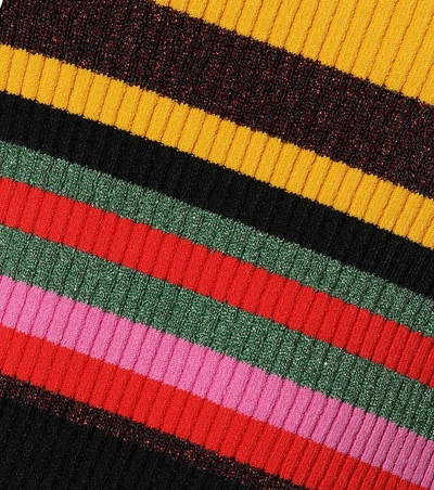Shop Diane Von Furstenberg Dara Striped Stretch Knit Sweater In Multicoloured