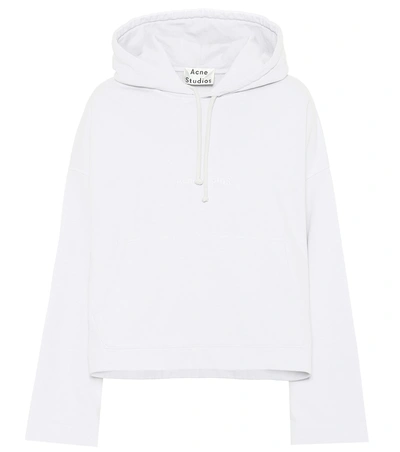 Shop Acne Studios Joghy Embossed Cotton Hoodie In White