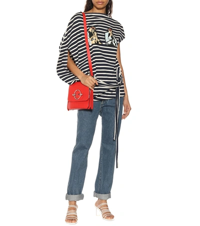 Shop Jw Anderson Gilbert & George Striped Cotton Top In Blue